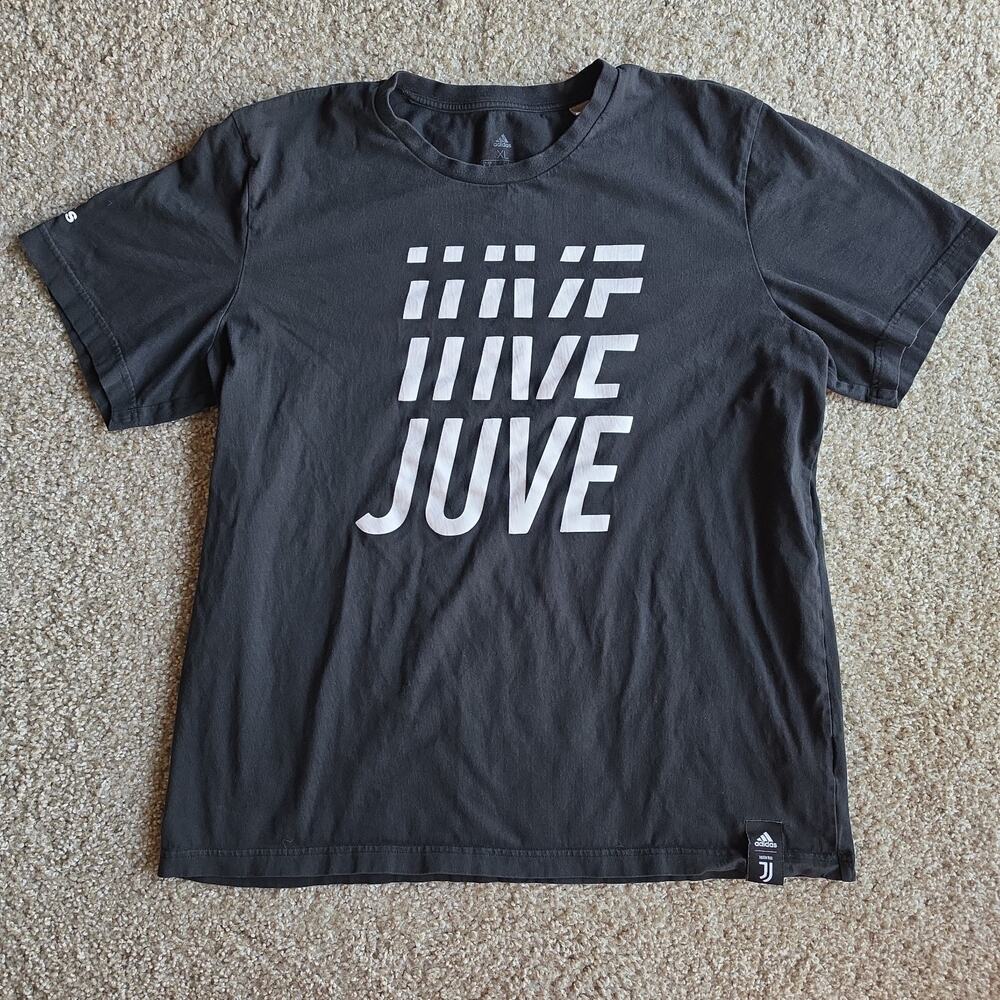 Adidas Juventus - Mens T Shirt Sz XL - Black Short Sleeve